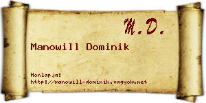 Manowill Dominik névjegykártya